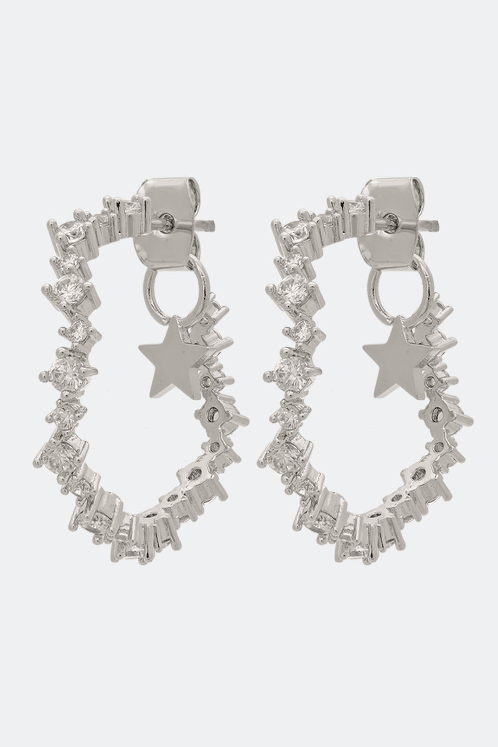 Capella hoops earrings - Crystal (Silver) i gruppen Smykker / Øreringe hos Glitter (253000220201)