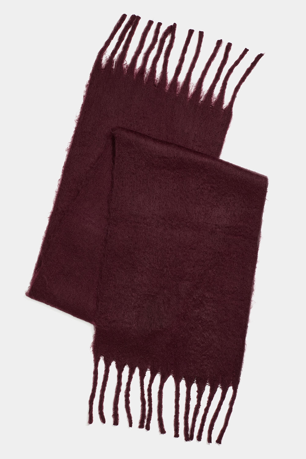 Stort børstet tørklæde i vinrød i gruppen Accessories / Strik / Halstørklæde hos Glitter (171000446200)