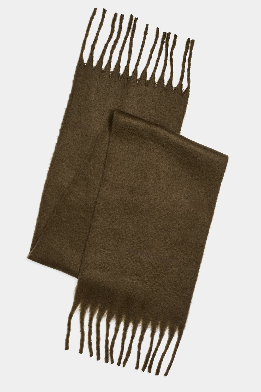 Stort børstet tørklæde i mørkegrøn i gruppen Accessories / Strik / Halstørklæde hos Glitter (171000447700)