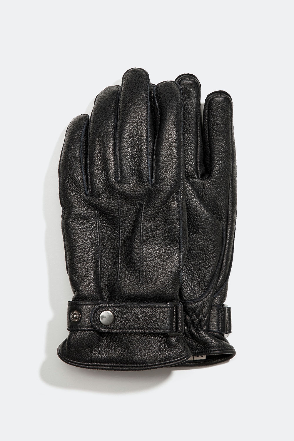 Sorte skindhandsker med spænde til herrer i gruppen Accessories / Skindhandsker / Skindhandsker til mænd hos Glitter (1710012090)