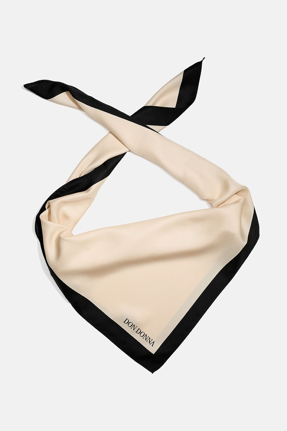 Hvidt sjal i imiteret silke med sorte kanter i gruppen Accessories / Tørklæder hos Glitter (171001598300)