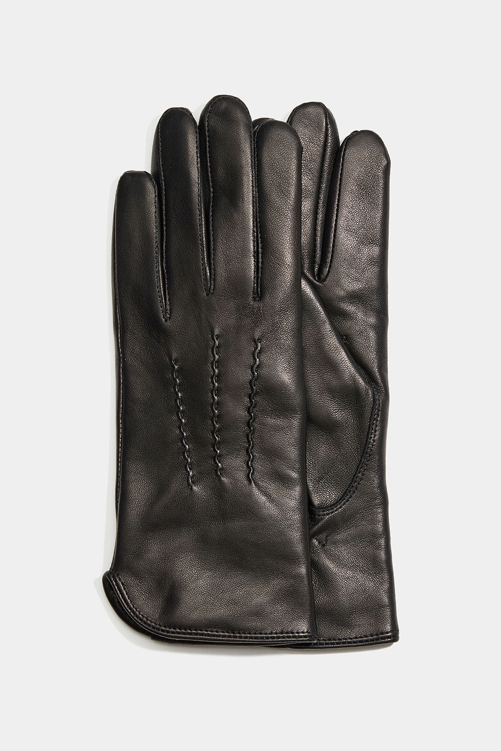 Sorte skindhandsker med dekorative syninger i gruppen Accessories / Skindhandsker / Skindhandsker til kvinder hos Glitter (1710016990)