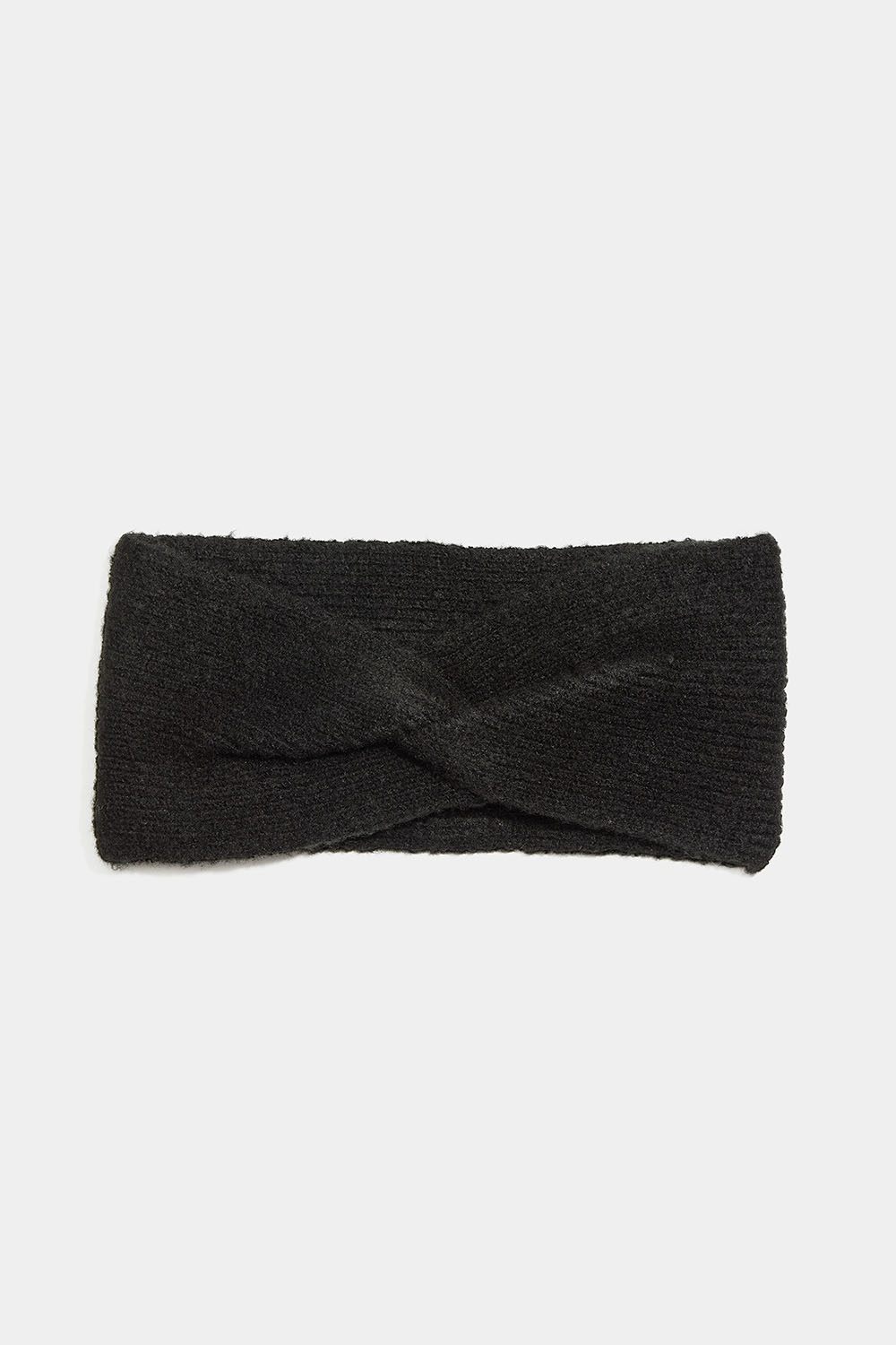 Sort ribstrikket pandebånd med knude i gruppen Accessories / Strik hos Glitter (171001839000)