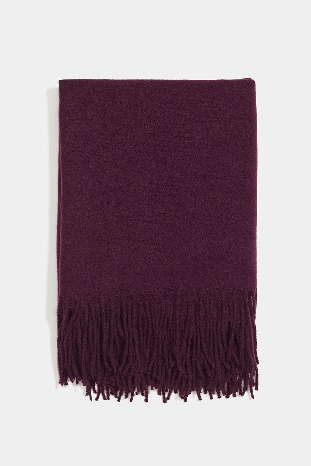 Vinrødt, blødt halstørklæde med frynser i gruppen Accessories / Strik / Halstørklæde hos Glitter (171001856300)