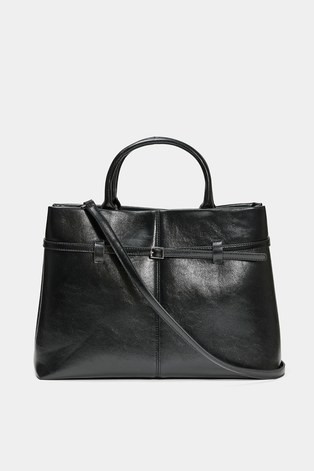 Sort taske med bæltedetalje i gruppen Tasker hos Glitter (172001659000)