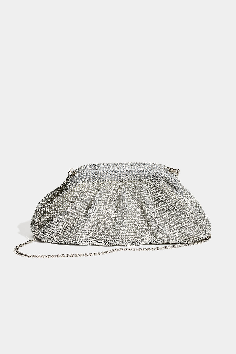 Blød sølvfarvet clutch-taske med rhinsten i gruppen Store week / hos Glitter (172001851000)