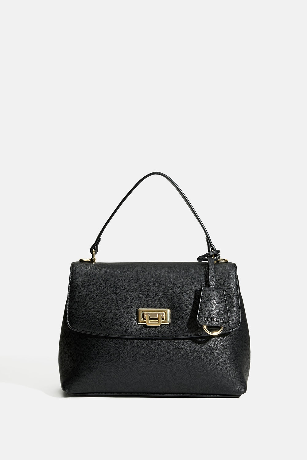 Taske med håndtag i sort imiteret læder i gruppen Don Donna - tasker hos Glitter (172001919000)