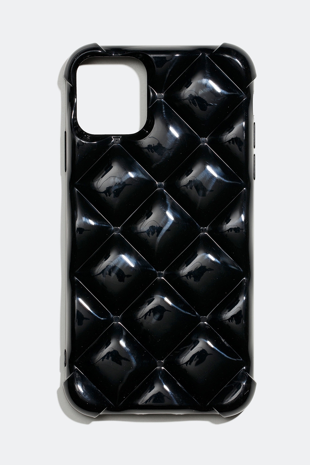 Sort telefoncover med polstret design – iPhone 11/XR i gruppen Accessories / Mobiltilbehør / Mobilcovers / iPhone 11 / XR hos Glitter (174000259011)