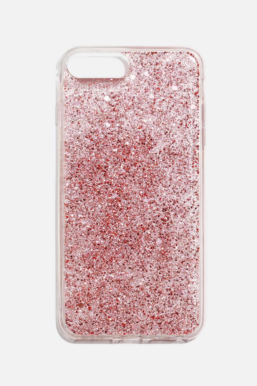 Gennemsigtigt telefoncover med pink glitter – iPhone 6/7/8 plus i gruppen Tilbehør / Mobiltilbehør / Mobilcovers / iPhone 6 / 7 / 8 hos Glitter (174000335006)