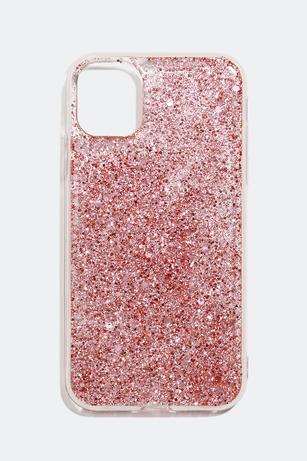Gennemsigtigt telefoncover med pink glitter – iPhone 11/XR i gruppen Tilbehør / Mobiltilbehør / Mobilcovers / iPhone 11 / XR hos Glitter (174000335011)