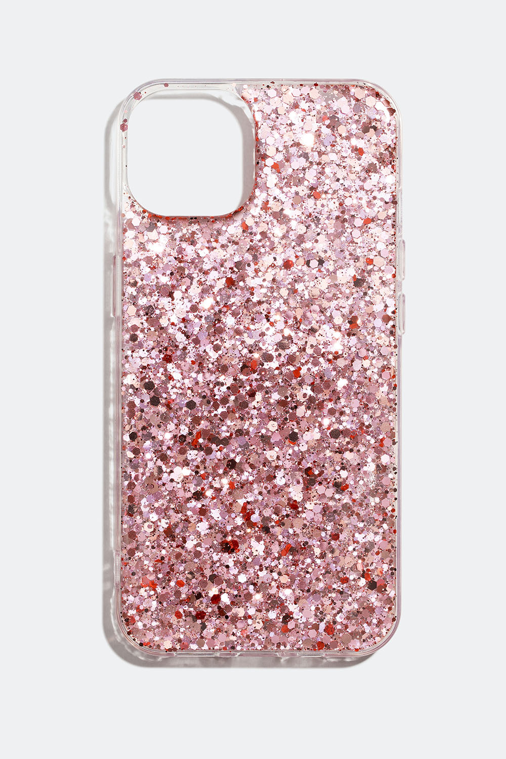 Gennemsigtigt mobilcover med rosa glitter i gruppen Accessories / Mobiltilbehør / Mobilcovers hos Glitter (1740003950)