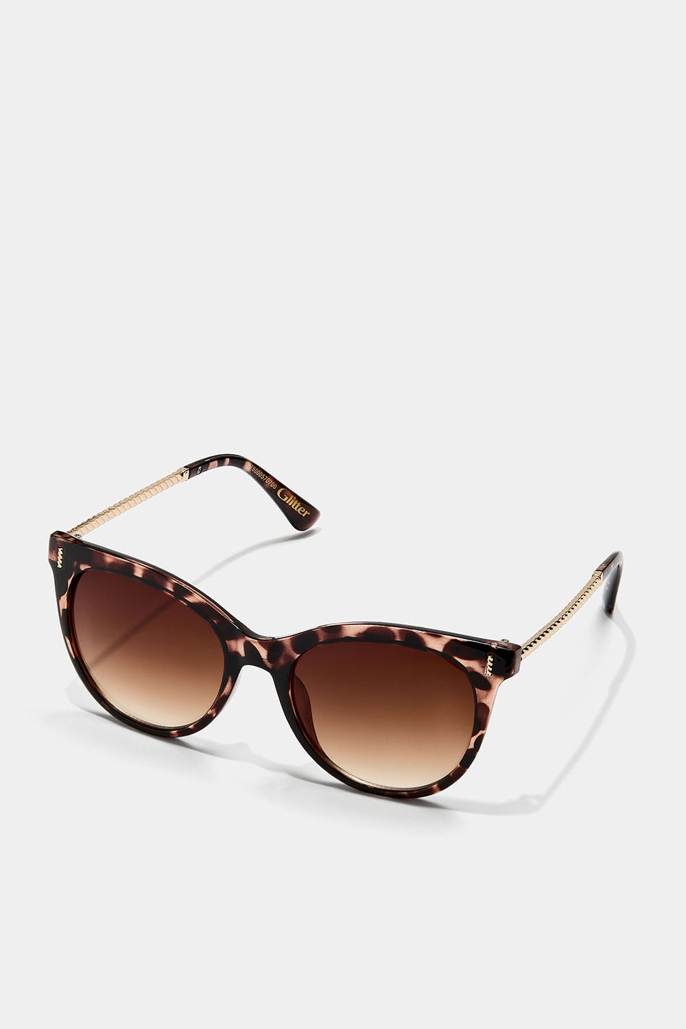 Skildpaddemønstrede solbriller med snoet metalstel i gruppen Accessories / Solbriller hos Glitter (176000570700)