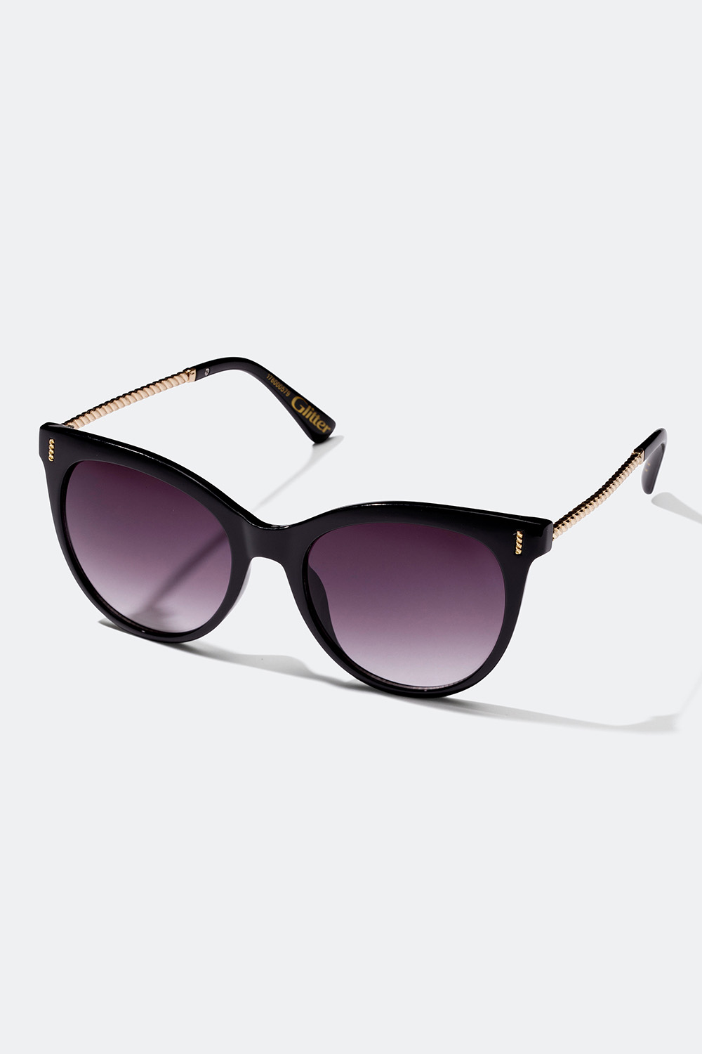 Sorte solbriller med snoede detaljer i gruppen Accessories / Solbriller hos Glitter (176000579000)