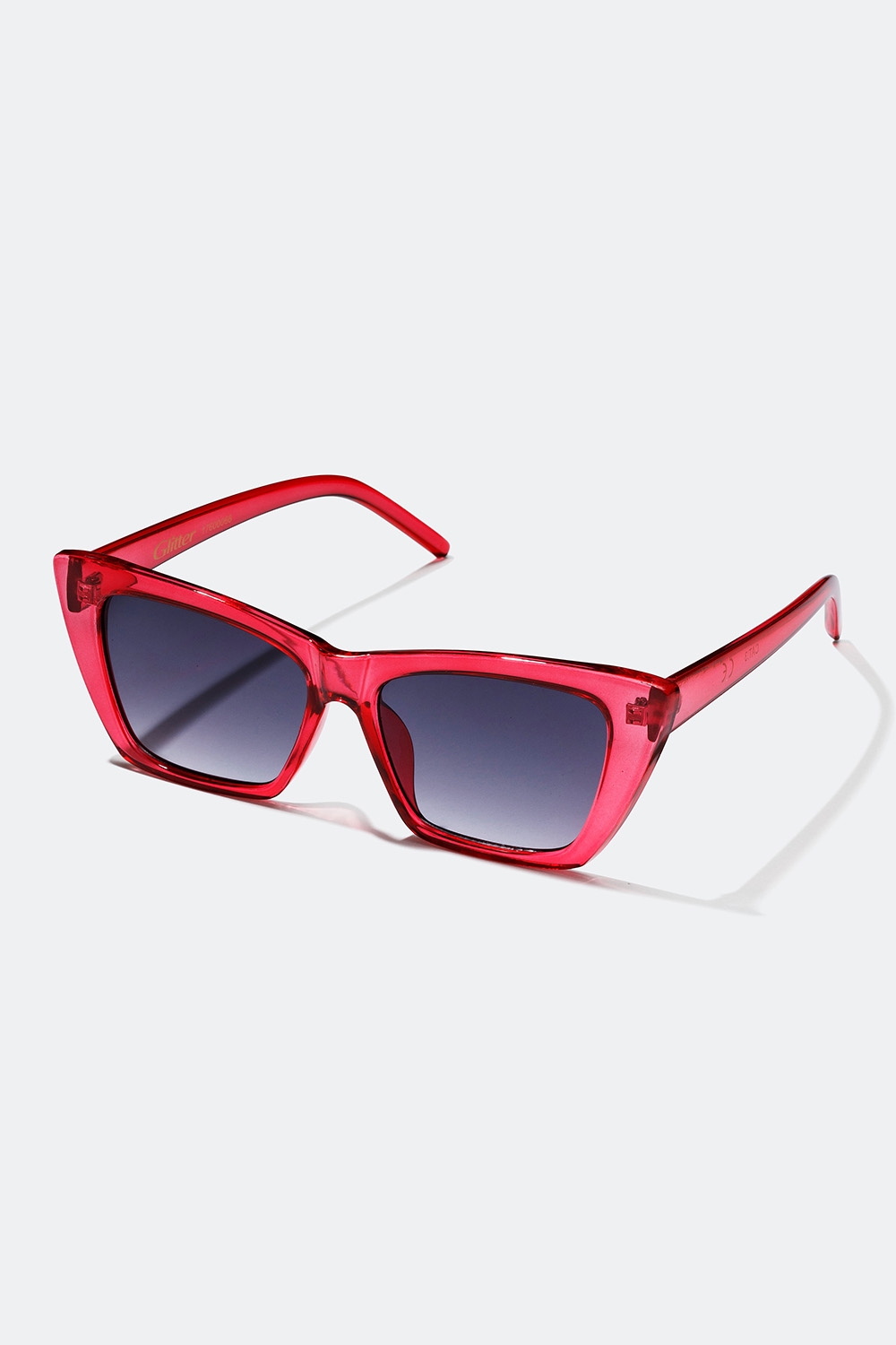 Rektangulære solbriller i rosa med cat eye-design i gruppen Solbriller hos Glitter (176000665500)