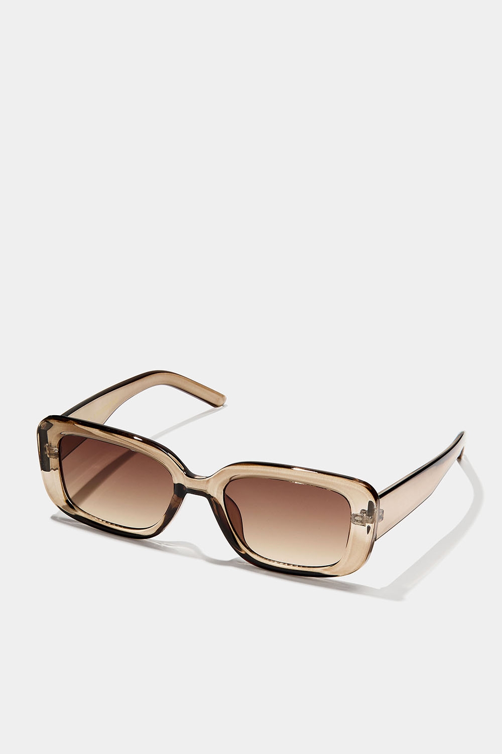 Firkantede solbriller med gennemsigtigt lysebrunt stel i gruppen Accessories / Solbriller hos Glitter (176000908100)