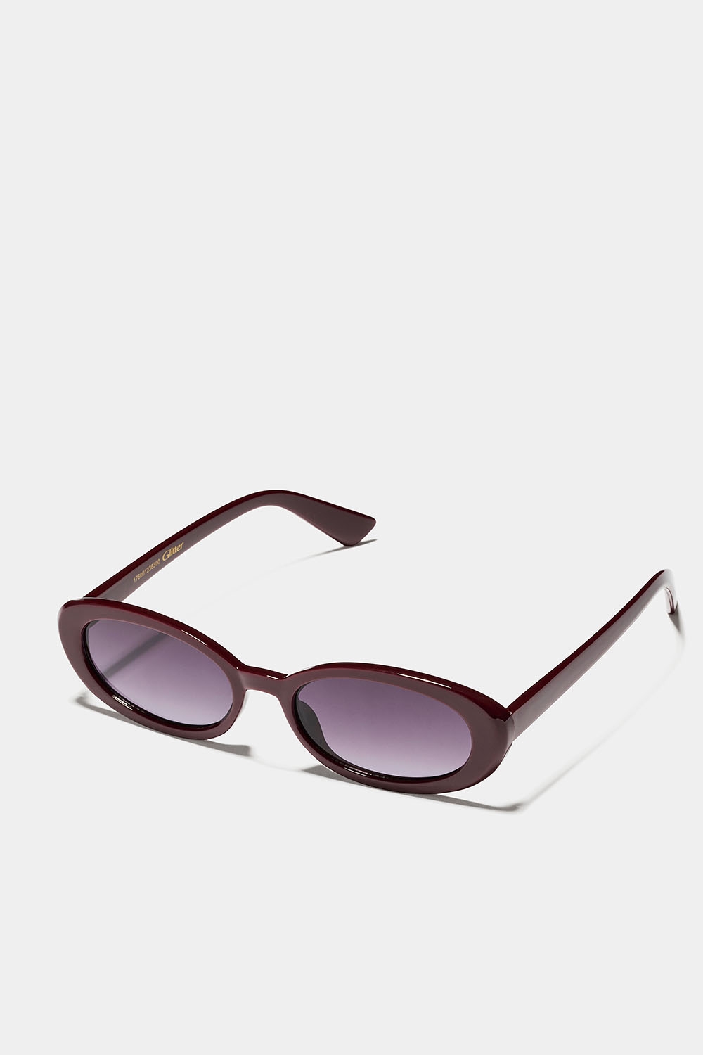 Ovale solbriller med bordeauxrødt stel i gruppen Accessories / Solbriller hos Glitter (176001236300)