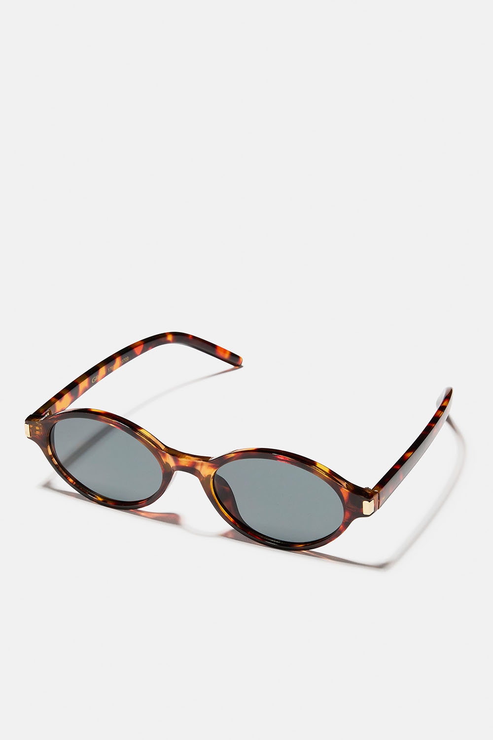 Brune ovale solbriller med gulddetaljer i gruppen Accessories / Solbriller hos Glitter (176001410700)