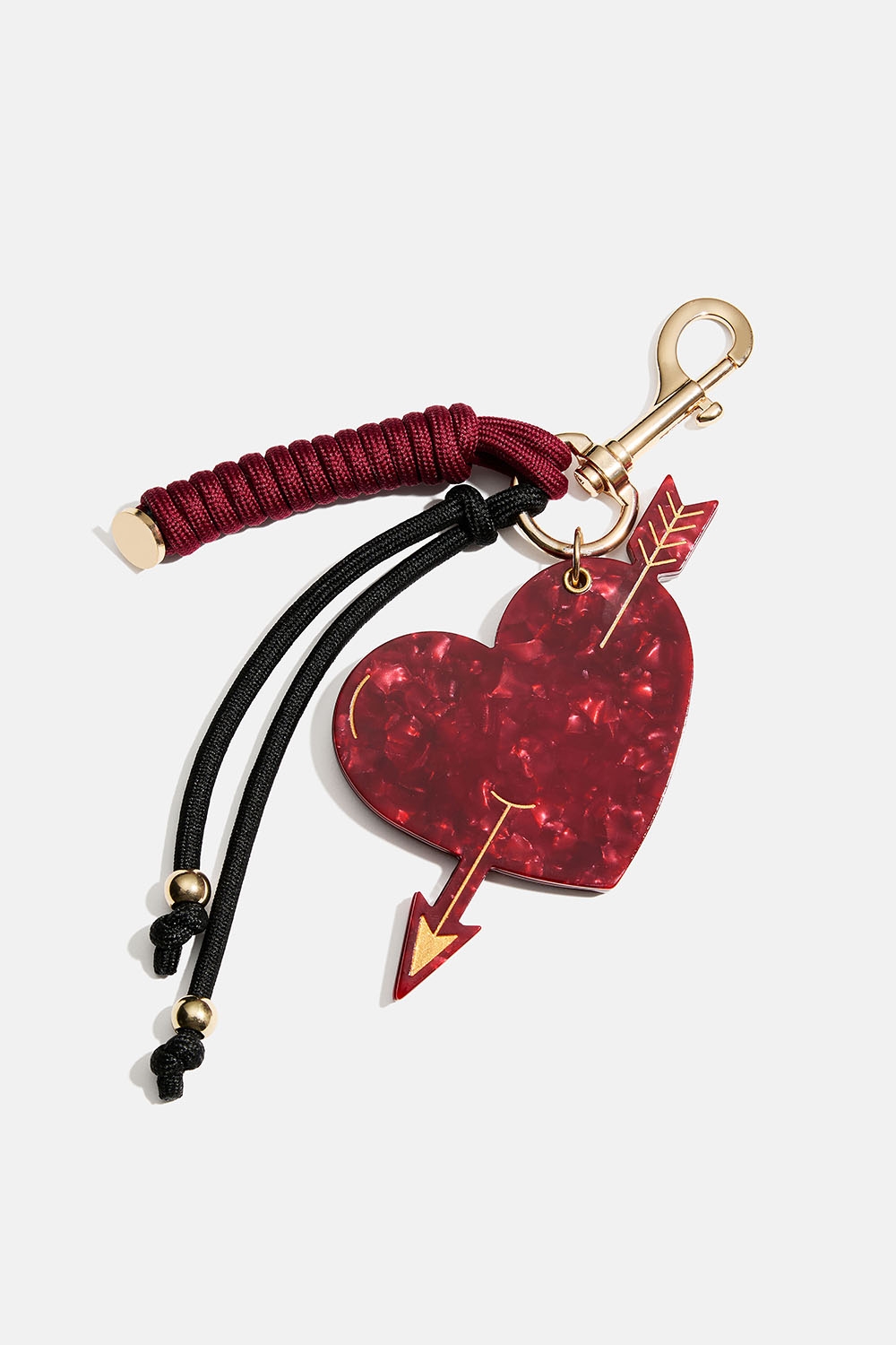 Taskepynt med lille spejl, hjerte og snor. i gruppen Tasker / Bag charms hos Glitter (177000726300)