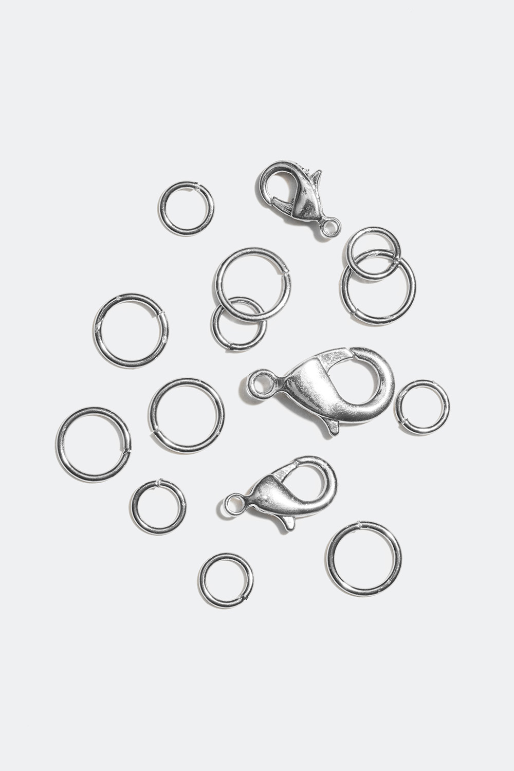 Halskæde låse i forskellige størrelser, metal. i gruppen Smykker / Reservedele hos Glitter (212573)