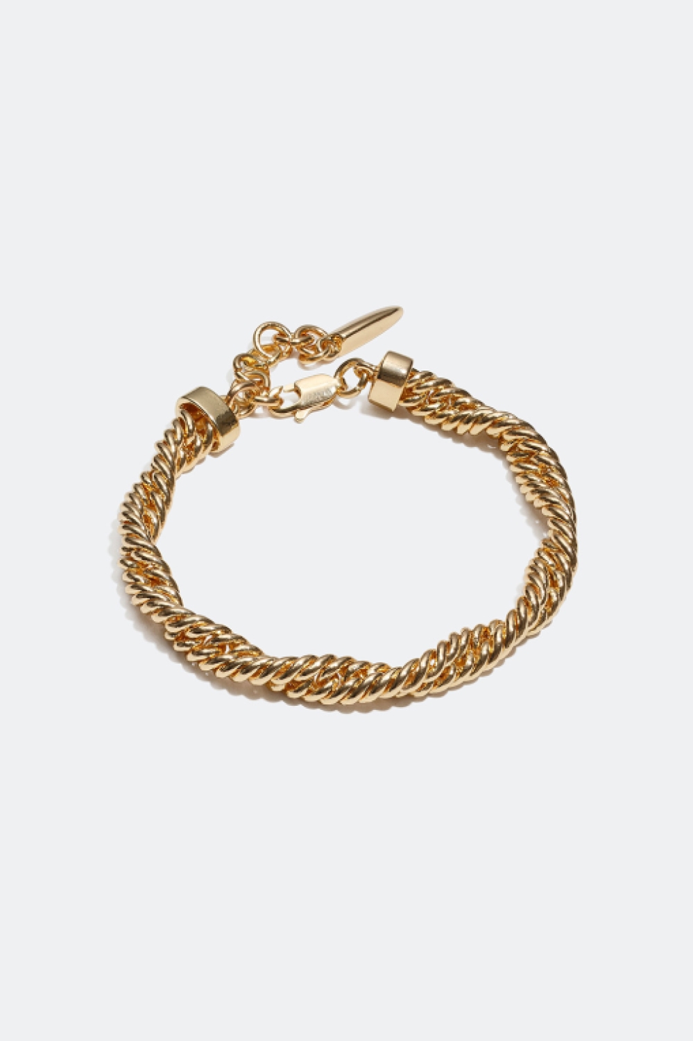 Guldfarvet armbånd med snoet design i gruppen Alle Smykker / Armbånd / Brede hos Glitter (25100019)