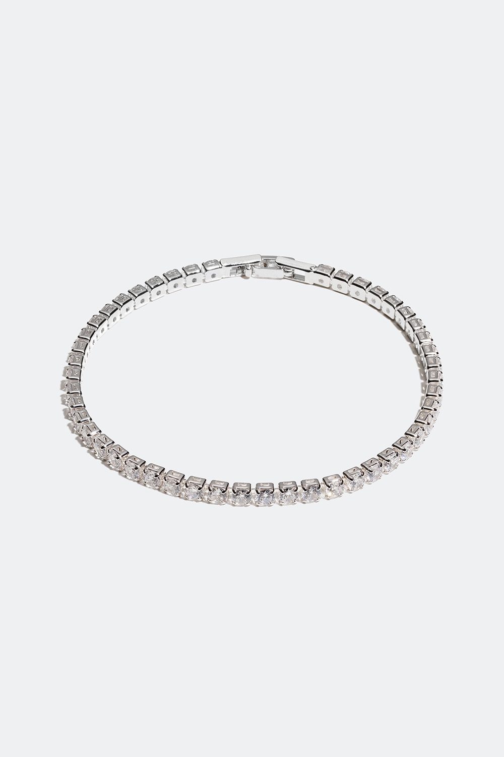 Sølvfarvet tennisarmbånd, 0,3 cm i gruppen Rhinstene hos Glitter (251000420296)