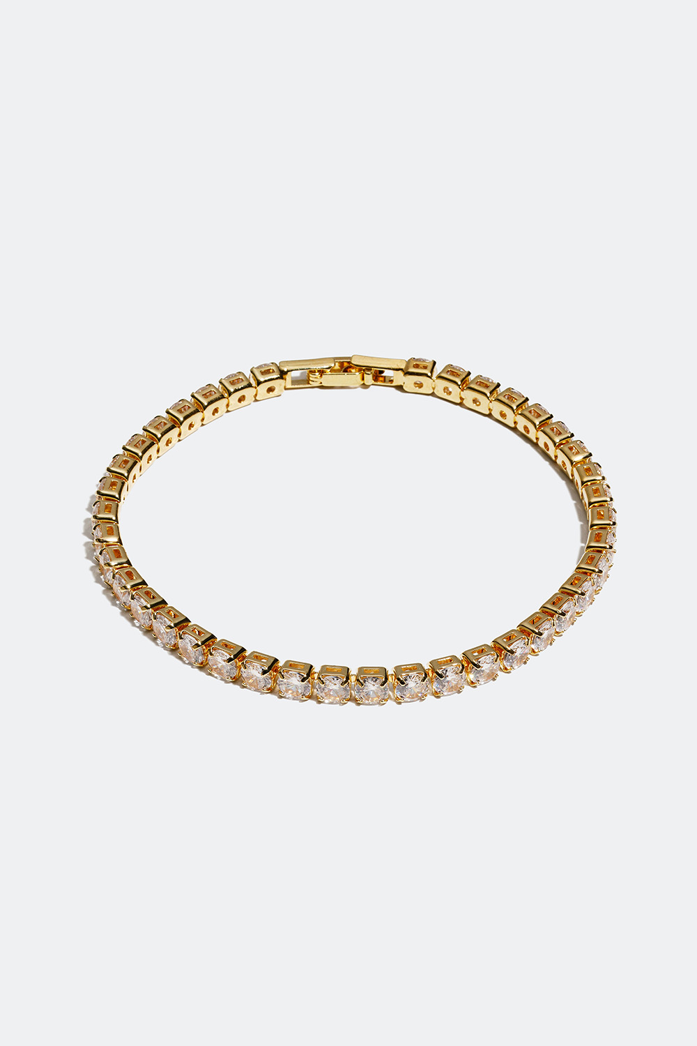 Guldfarvet tennisarmbånd, 0,4 cm i gruppen Smykker / Armbånd / Similiarmbånd hos Glitter (25100045)