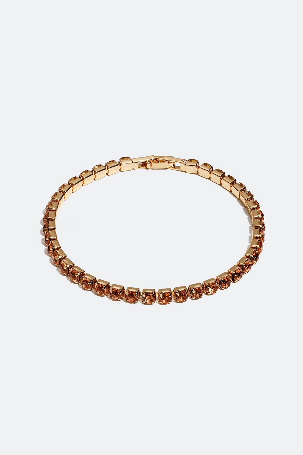 Tennisarmbånd med guldfarvede glassten, 0,4 cm i gruppen Smykker / Armbånd / Tynde hos Glitter (251000458397)