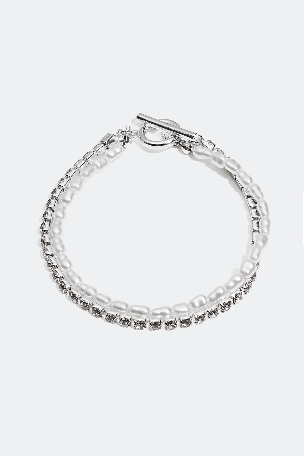 Dobbelt armbånd med perler og glassten i gruppen Smykker / Armbånd / Tynde hos Glitter (251000551001)