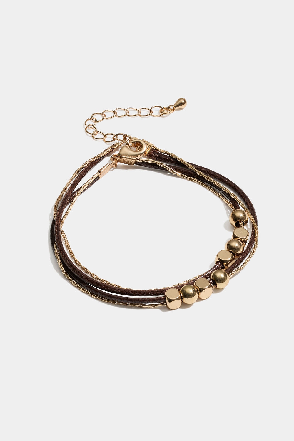 Armbånd med kæde, reb og guldperler i gruppen Smykker / Armbånd hos Glitter (251001598002)