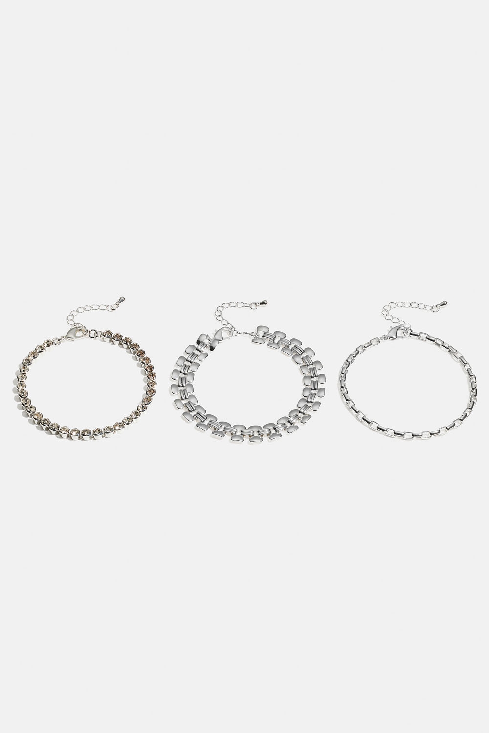 Kædearmbånd med similisten, 3-pak i gruppen Smykker / Armbånd / Flerpak hos Glitter (251001601001)