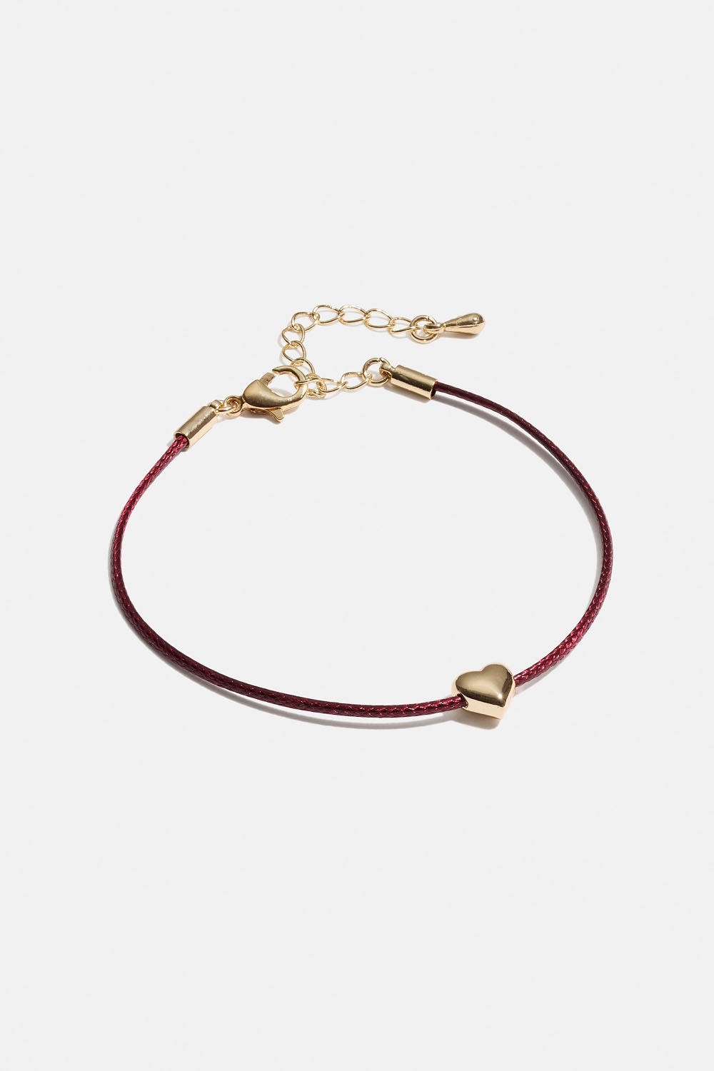 Armbånd med hjerte og rødt bånd i gruppen Smykker / Armbånd / Tynde hos Glitter (251001646502)