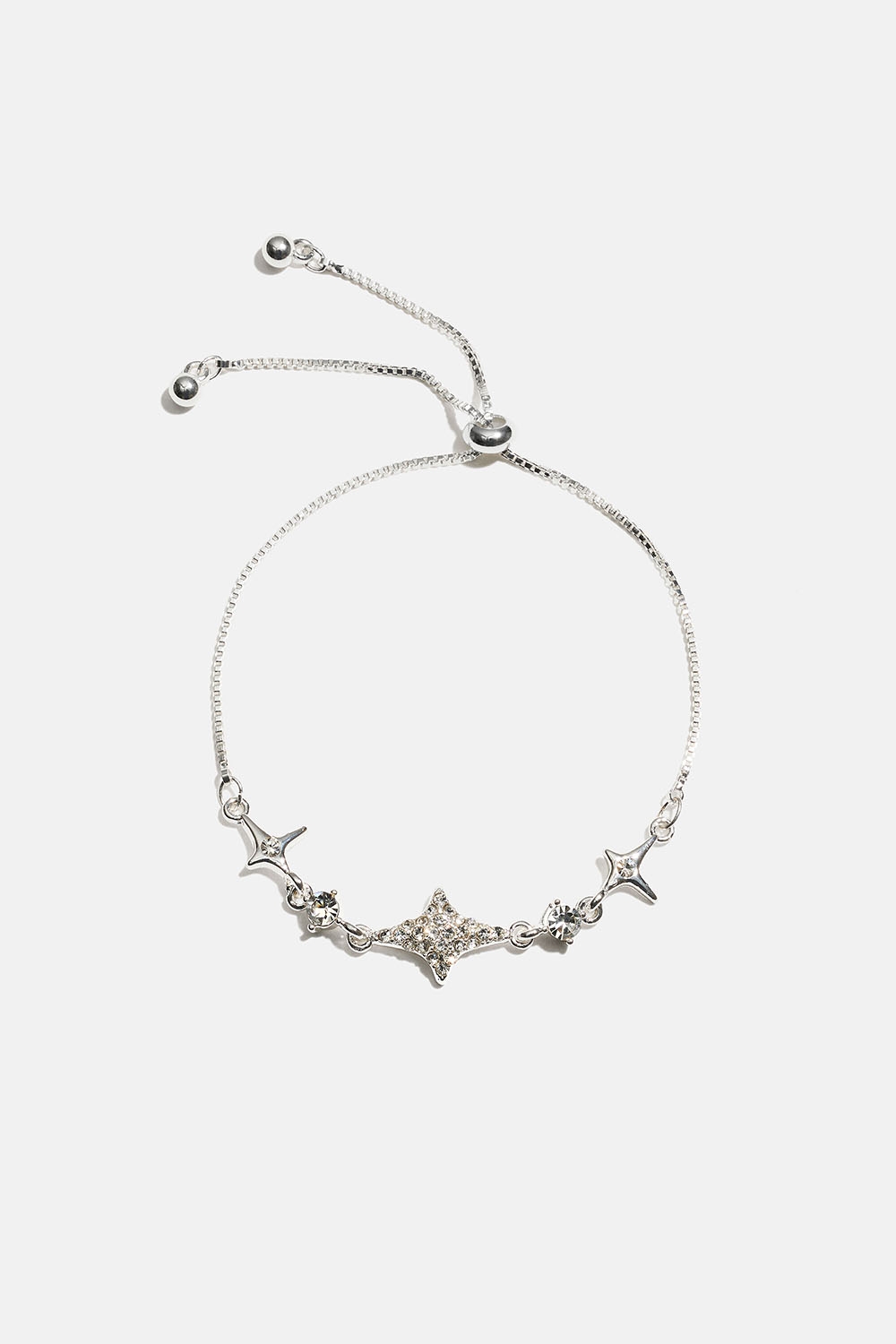 Armbånd med stjerner og rhinsten i gruppen Smykker / Armbånd / Tynde hos Glitter (251001791001)