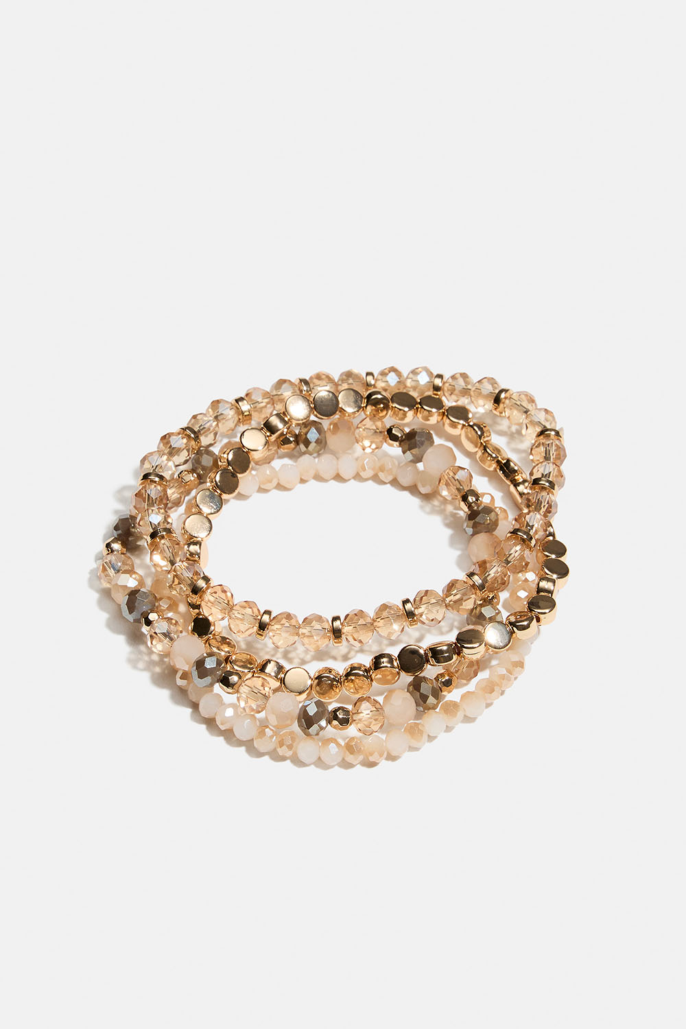 Elastiske armbånd med perler i forskellige farver, 4-pak i gruppen Smykker / Armbånd / Flerpak hos Glitter (251002048301)