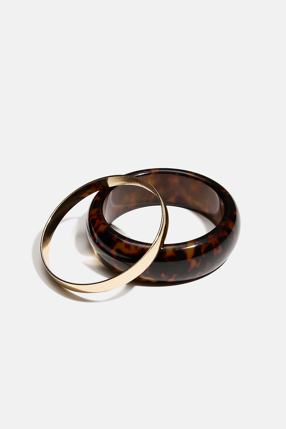 Leopardprintet og guldfarvet bangle, 2-pak i gruppen Smykker / Armbånd / Brede hos Glitter (251002130502)