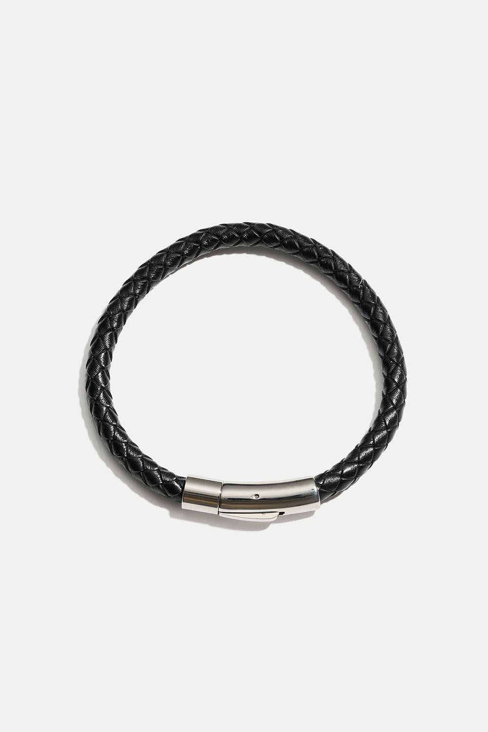 Sort læderrem med stålspænde i gruppen Smykker / Armbånd / Armbånd - unisex hos Glitter (2510021790)