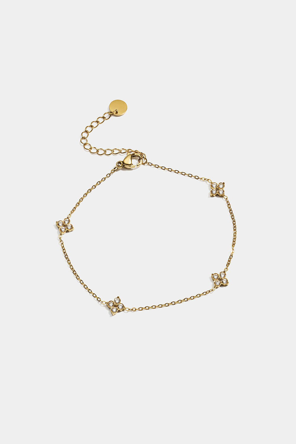 Armbånd i 18 karat forgyldt stål med små Cubic Zirconia-sten i gruppen Stainless Steel / Armbånd i stål hos Glitter (251002392000)