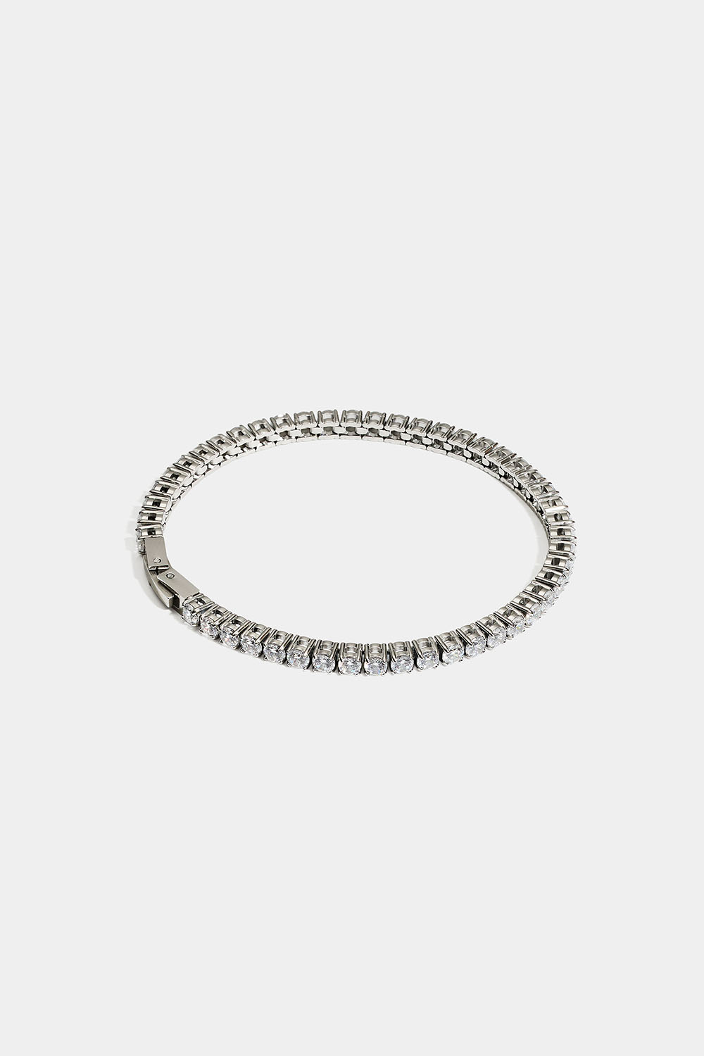 Bredt tennisarmbånd i stål med Cubic Zirconia i gruppen Stainless Steel / Armbånd i stål hos Glitter (251002401600)