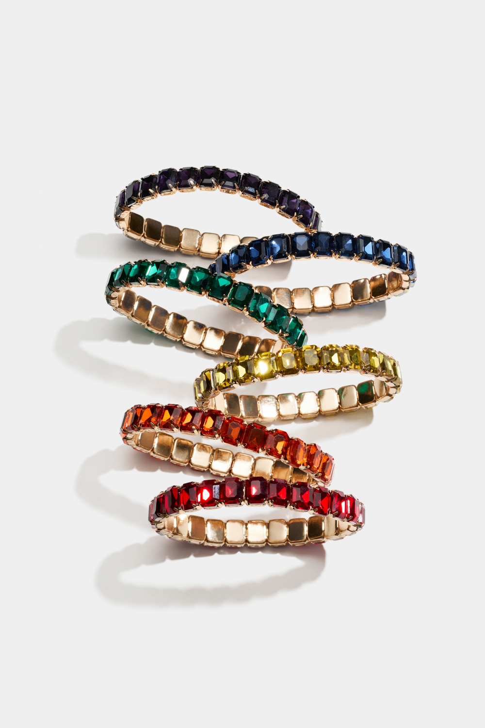 Regnbuefarvet armbånd, 6-pak i gruppen Smykker / Armbånd / Flerpak hos Glitter (251002449900)