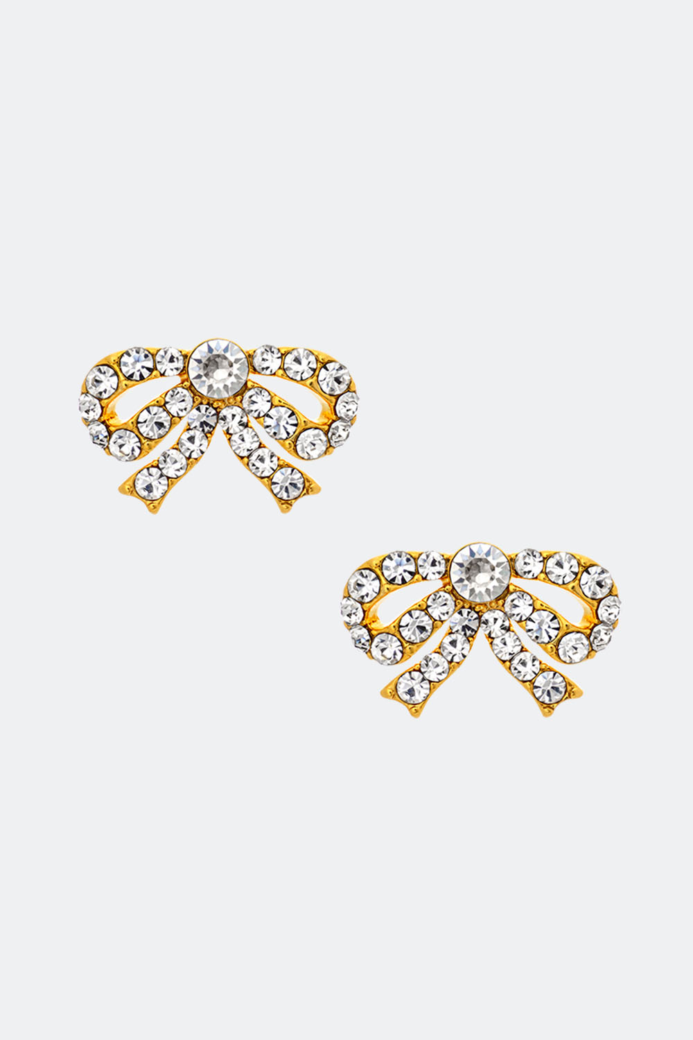 Petite Antoinette bow earrings - Crystal (Gold) i gruppen Lily and Rose - Øreringe hos Glitter (253000390202)