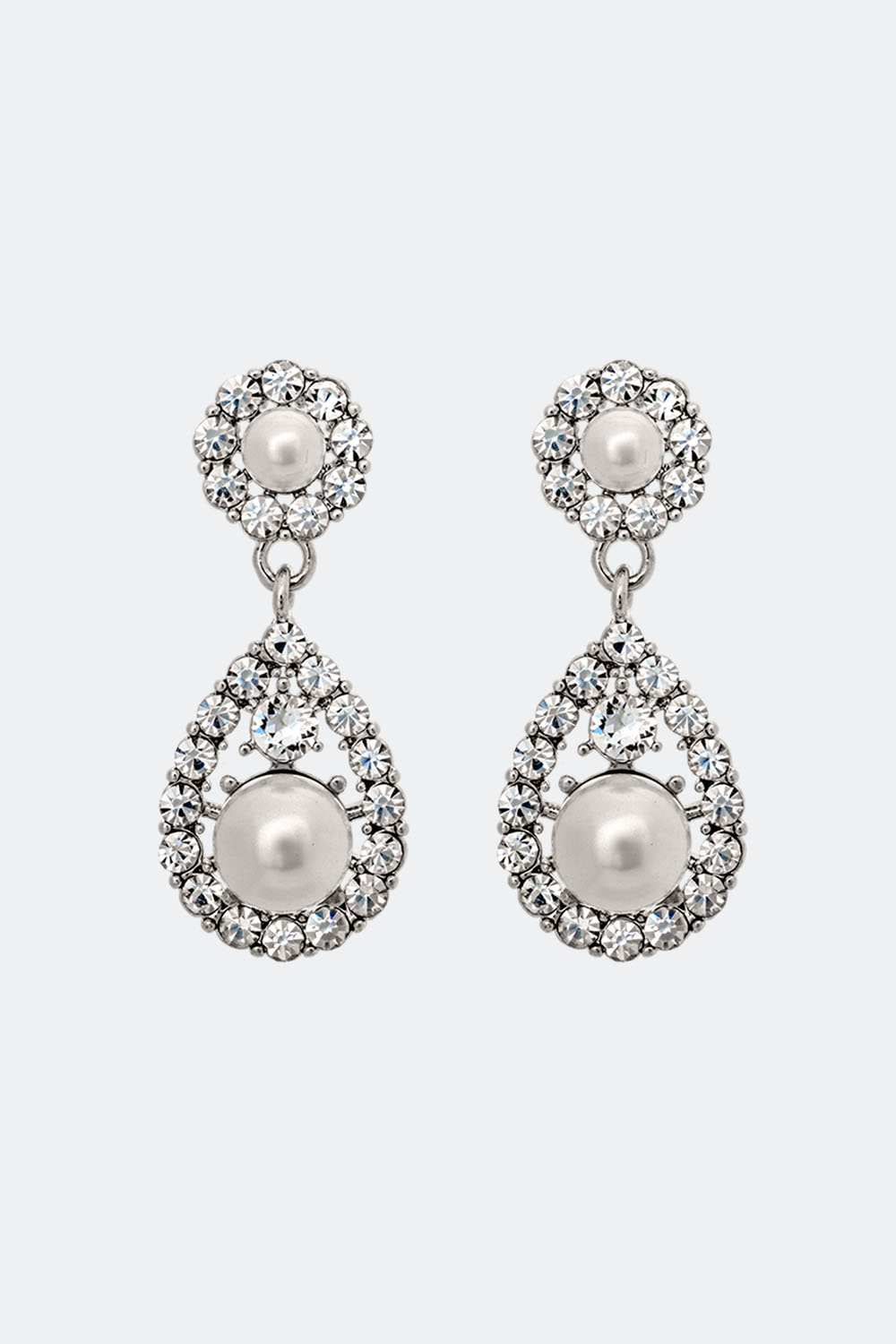 Petite Sofia pearl earrings - Crystal (Silver) i gruppen Lily and Rose - Øreringe hos Glitter (253000491001)