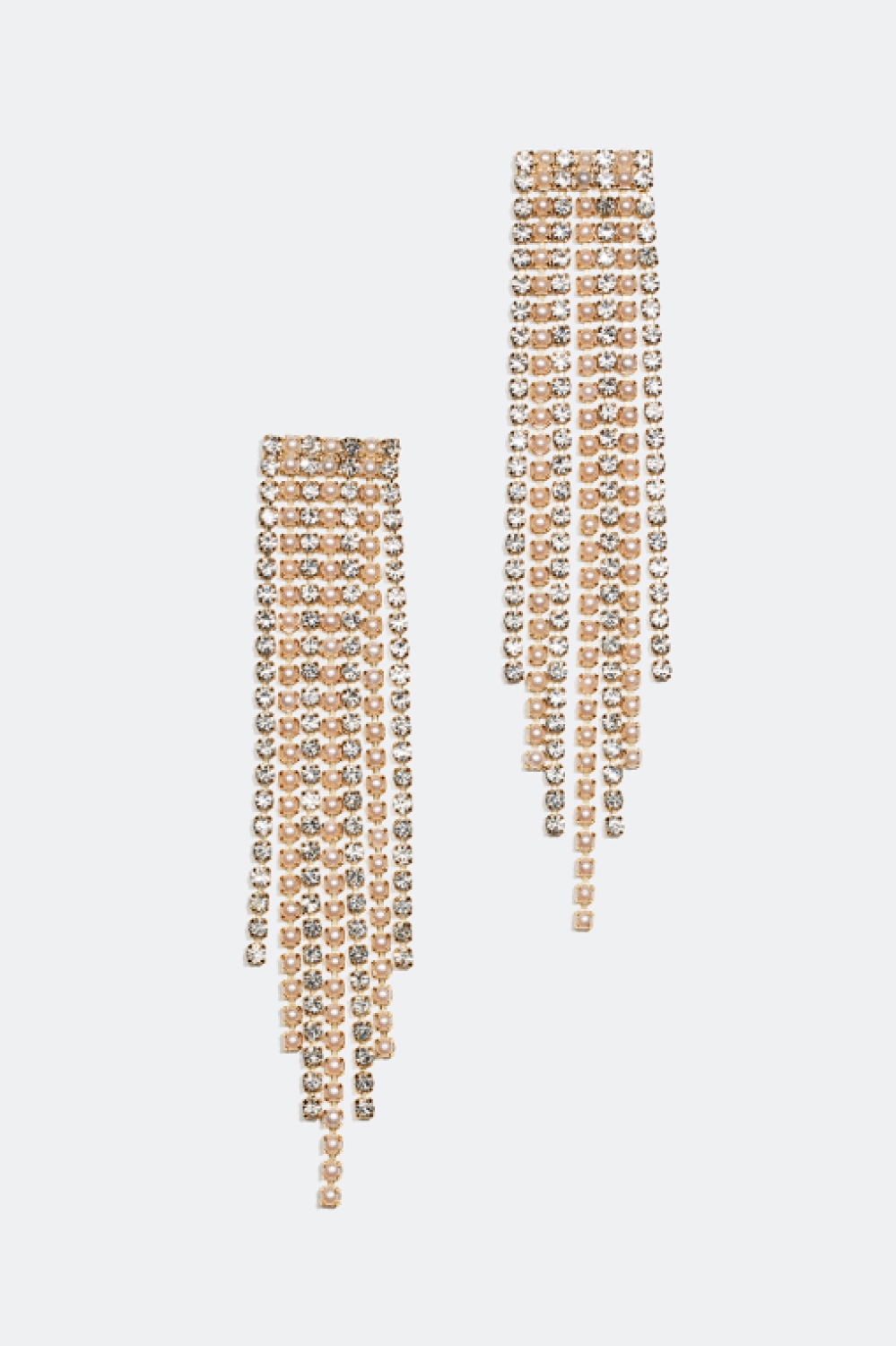 Øreringe med lange led i similisten og perler i gruppen Alle Smykker / Øreringe / Similiøreringe hos Glitter (25300088)
