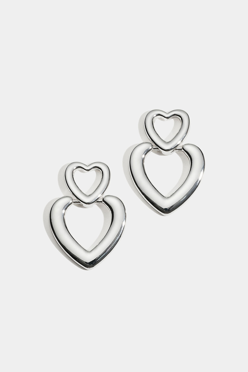 Øreringe med to hjerter i gruppen Smykker / Øreringe hos Glitter (253010531001)