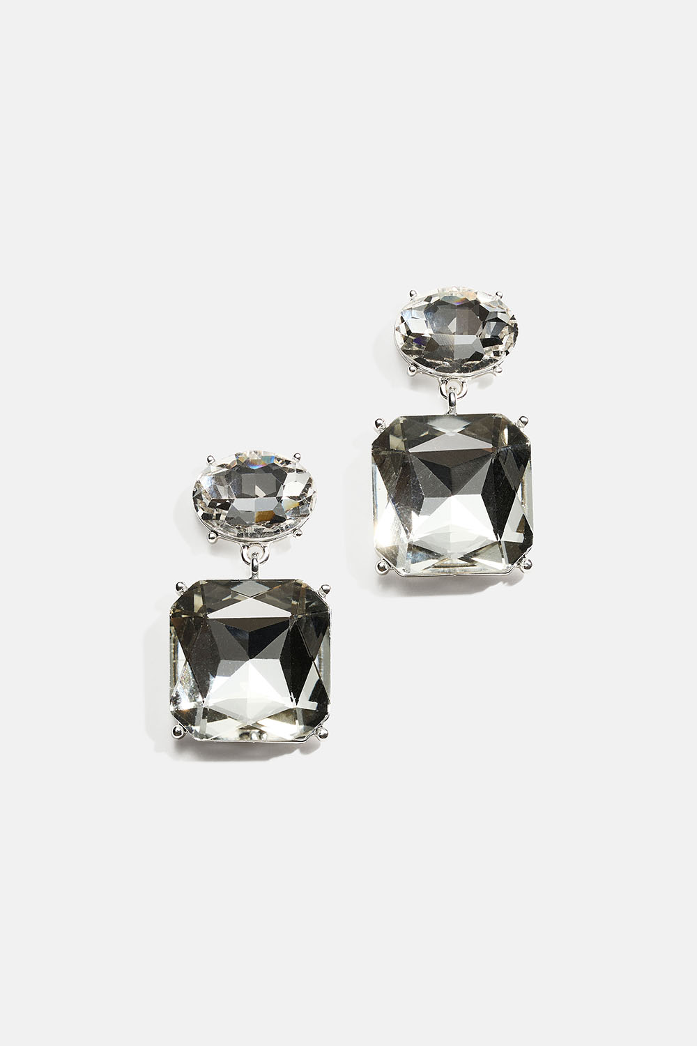 Øreringe med ovale og firkantede glassten i gruppen Smykker / Øreringe hos Glitter (253010880200)