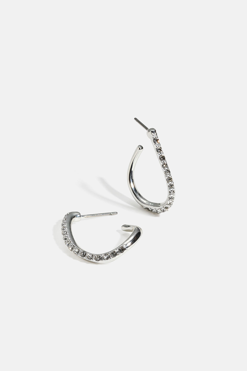 Bølgede hoops med glassten i gruppen Smykker / Øreringe / Hoops hos Glitter (253011131001)