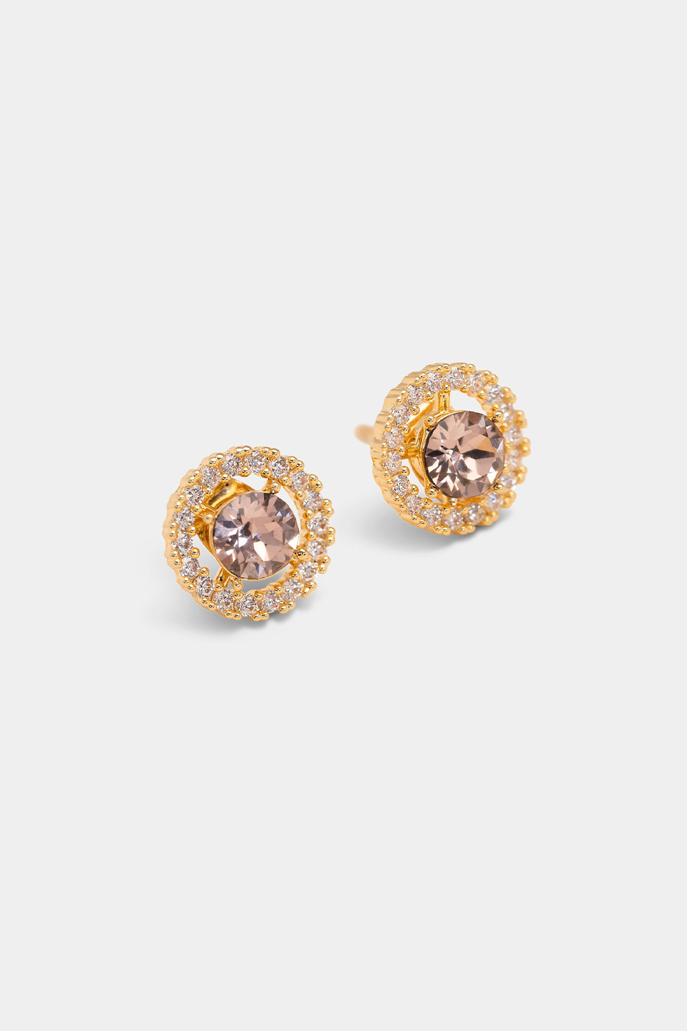 Miranda Twist earrings - Pink topaz i gruppen Lily and Rose - Øreringe hos Glitter (253746845000)