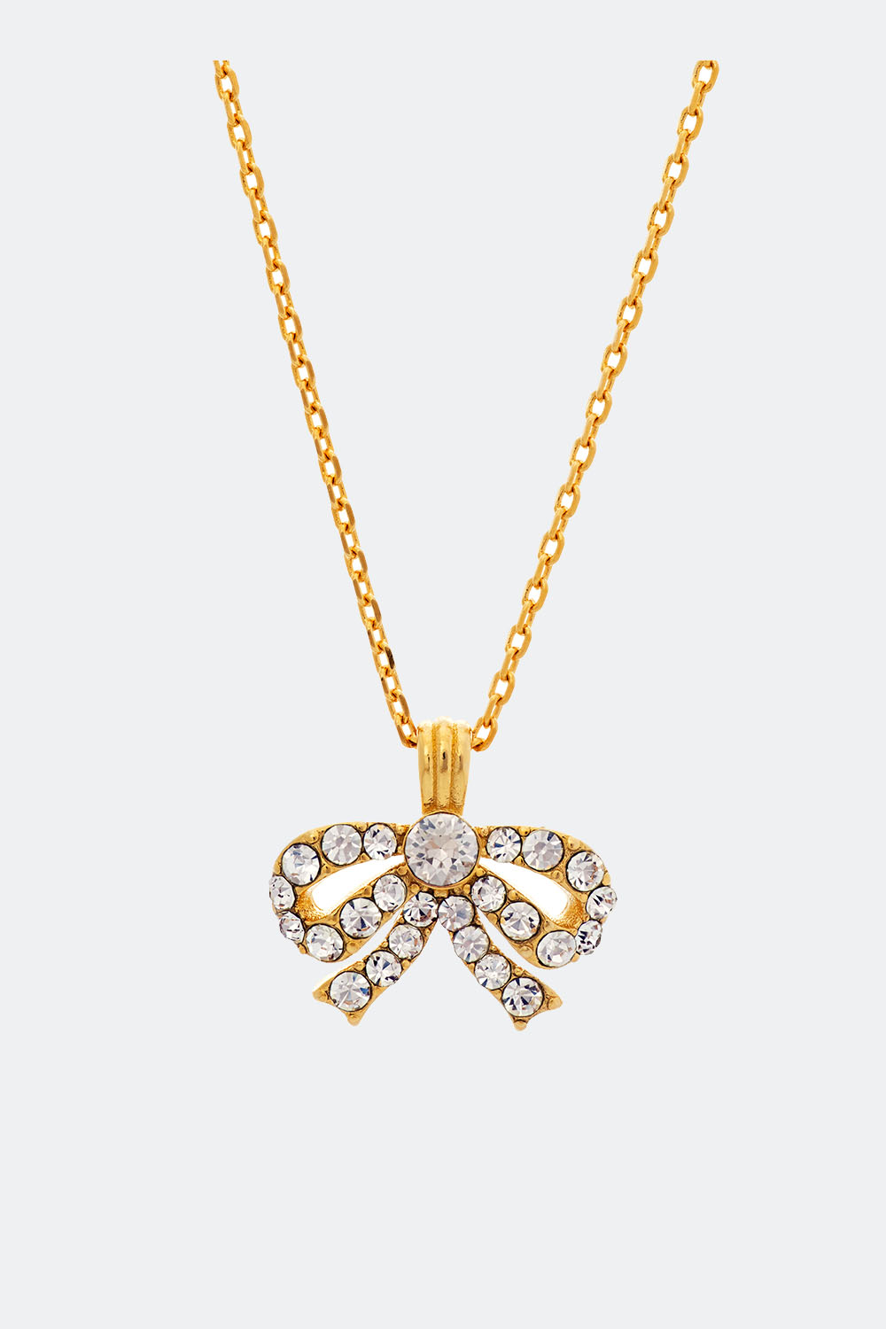 Petite Antoinette bow necklace - Crystal (Gold) i gruppen Lily and Rose - Halskæder hos Glitter (254000200202)