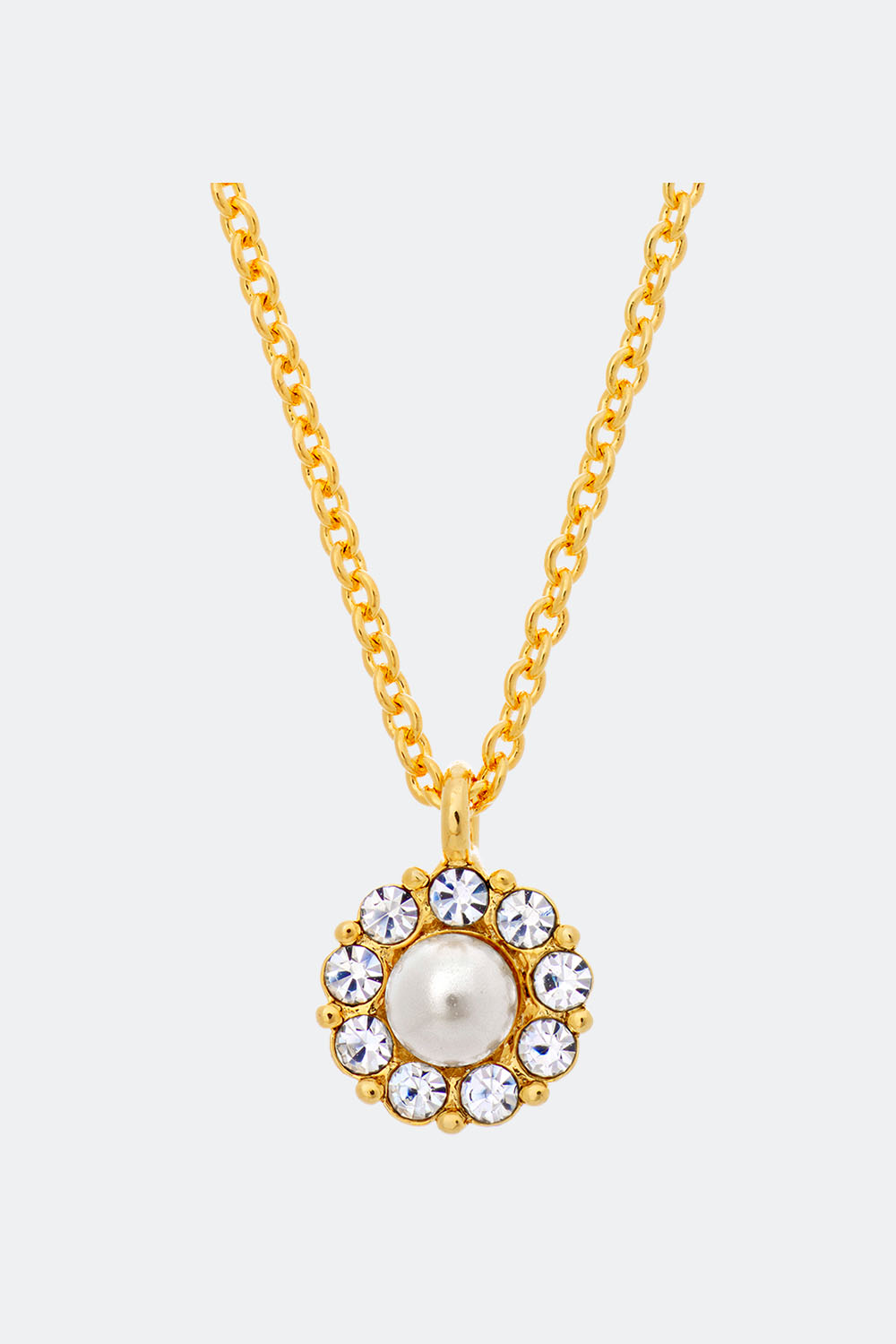 Petite Miss Sofia pearl necklace - Crystal (Gold) i gruppen Lily and Rose - Halskæder hos Glitter (254000232002)