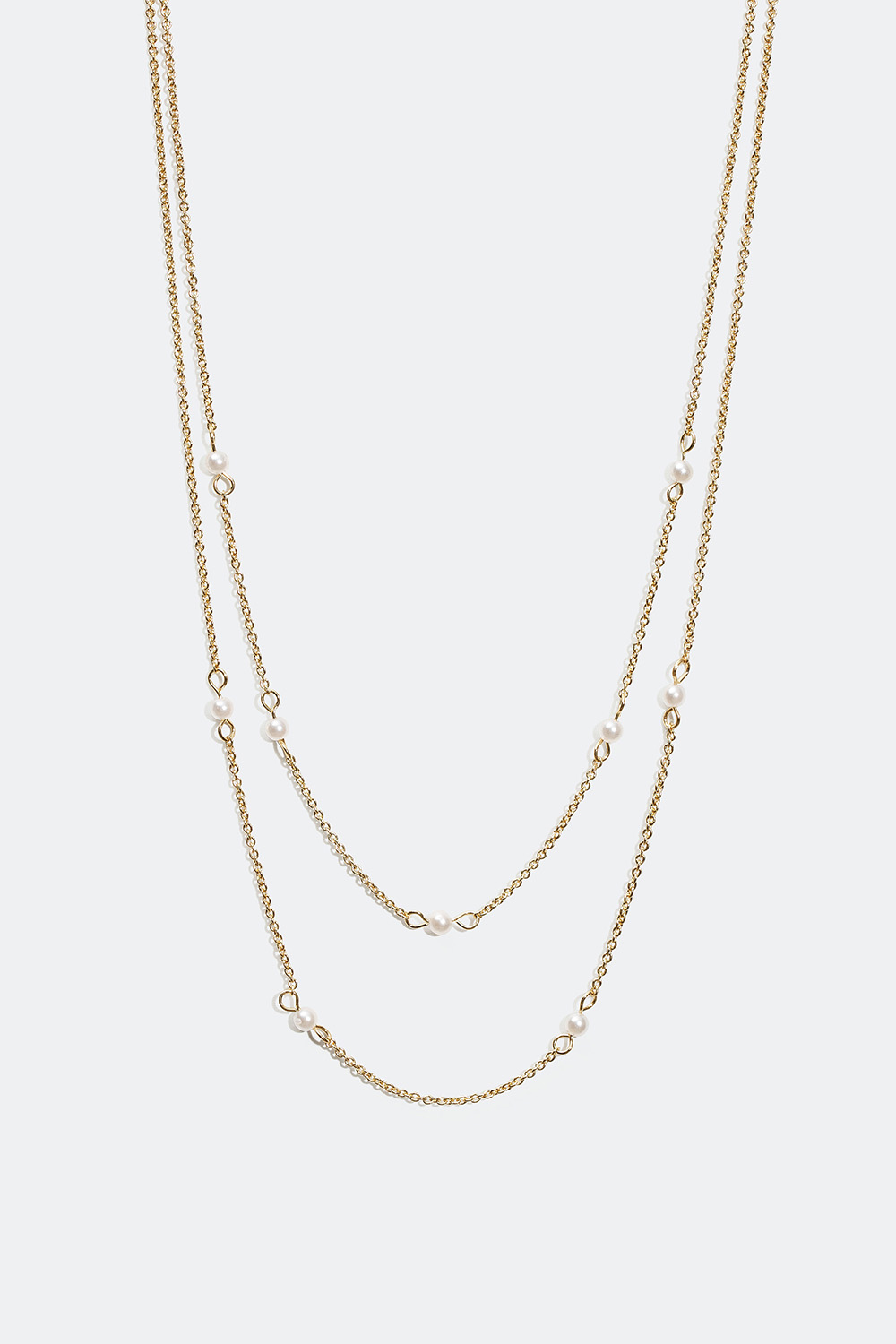 Dobbelt halskæde med små perler i gruppen Smykker / Halskæder hos Glitter (25400033)