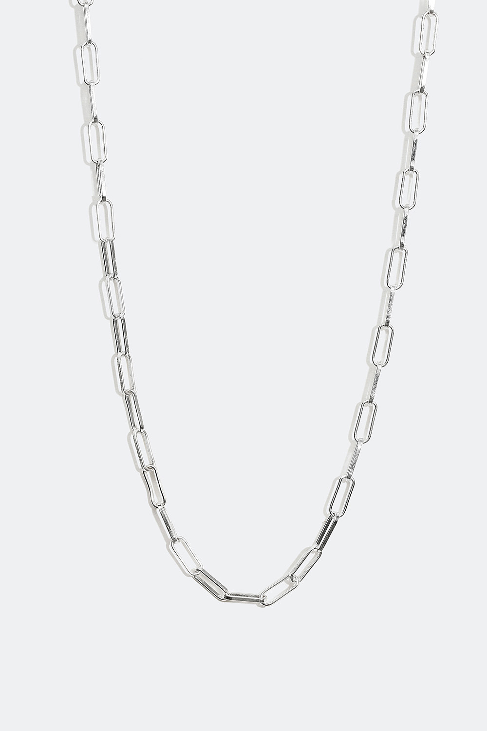 Kædehalskæde med flade ovale led, 42 cm i gruppen Smykker / Halskæder / Kæder hos Glitter (25400034)