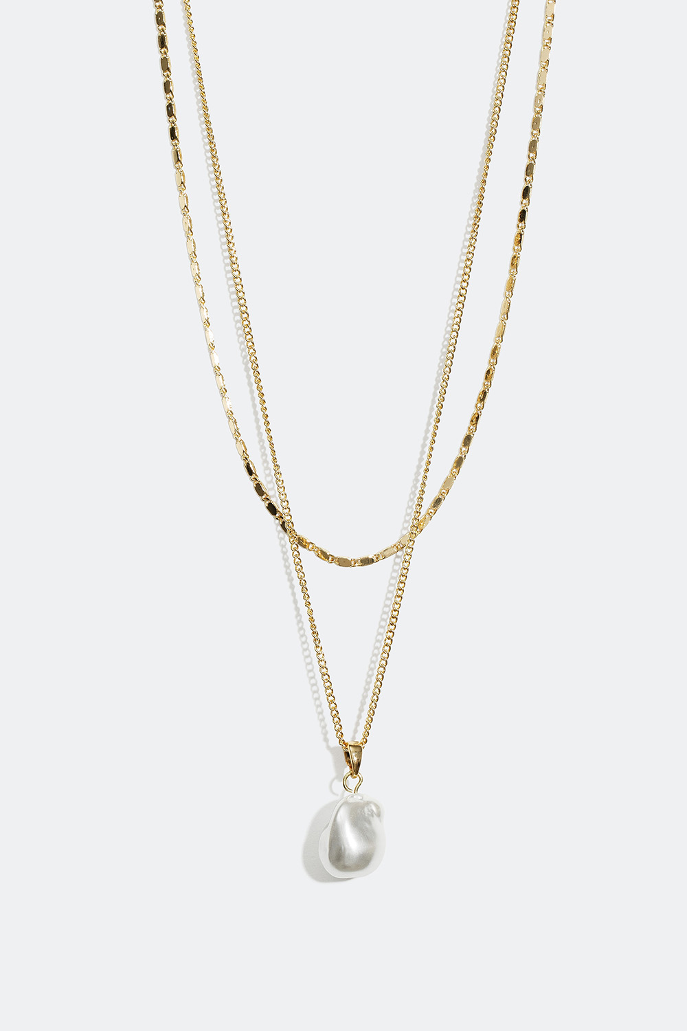 Dobbelt halskæde med perle i gruppen Smykker / Halskæder / Halskæder med vedhæng hos Glitter (25400052)